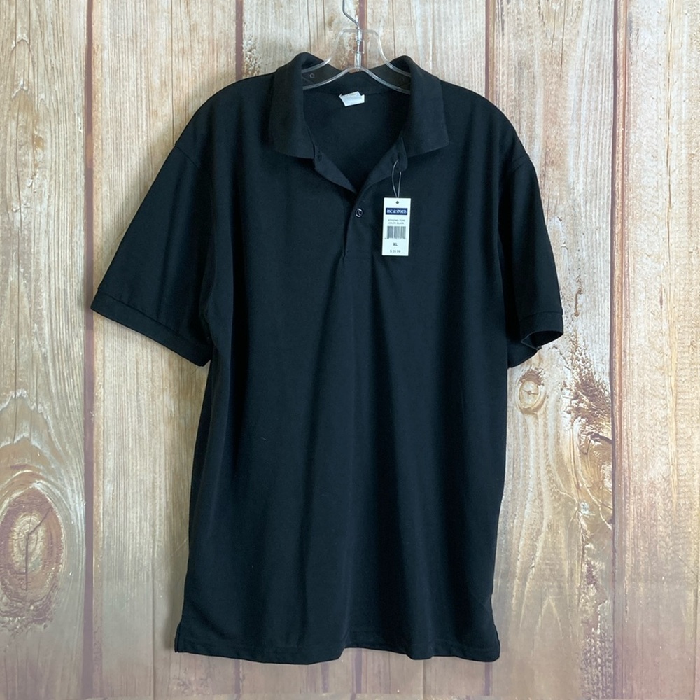 💵NWT Oscar Sports Black Polo Men’s Size XLarge
